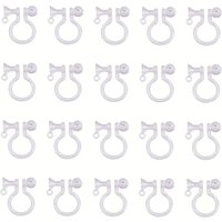 100pcs 11mm Clear Clip-on Earring Backs | Round Flat Hypoallergenic Findings | DIY Jewelry Craft Supplies
