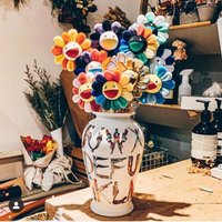 Modern Home Decorative Ceramic Flower Vase Dirty Word Letter Design European Style Medium Size for Living Room And Bedroom