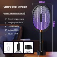 Mosquito Killer 3000V Automatic Ultraviolet Electric Trap Portable USB Type-C Handheld Desktop Lamp Home Office Use