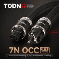 TODN power cable hifi occ audio cable EU/US Vseries Shielded carbon fiber shell Connecter amplificateur, filtre