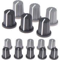 5PCS 16×18MM High Quality Black Gray Inner Hole 6mm Rubber Half Shaft Knob Potentiometer Encoder Knob 270 Degree D-Shaped