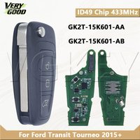VG flip Remote Control Car Key ID49 Chip 433MHz FCCID:GK2T-15K601-AB/GK2T-15K601-AA For For Ford Transit Tourneo 2015+