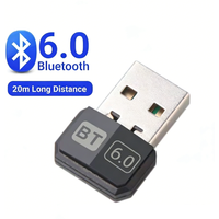 KEBIDUMEI USB Bluetooth 6.0 Adapter for PC Windows 11/10/8.1 Bluetooth Receiver Transmitter for Keyboard/Mouse Speak USB Dongle