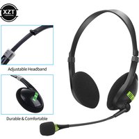3.5mm Noise Cancelling Wired Headphones Microphone Universal Headset With Microphone For PC /Laptop/Computer Adjustable Volume