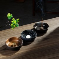 Ceramic Incense Holder Chinese Incense Burner with Ceramic Ashtray Buddhism Supplies Home Decoration