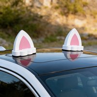 1 pair Car antenna cat ear rabbit ear decoration cute car roof mini personalized creative products