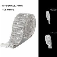 1 Yard Rhinestone Ribbons Self Adhesive Diamond Ribbon Crystal Roll Glitter Bling for DIY Art Crafts