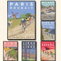AliExpress NONE Abstract Monument Cycling Bicycle Race Tour Urban Travel Landscape Nordic Poster Wall Art Pictures Canvas Painting Home Decor