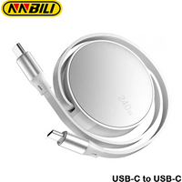 NNBILI 240W USB C to USB C PD Cable for iPhone 17 PD Fast Charging Data Cord Retractable Type C Charger Cable Wire for Notebook