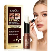 SADOER Retinol Eye Cream Stick Anti Dark Circles Under the Eyes Moisturizing Firming Eyes Cream Eye Skin Care Products