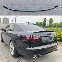 For Audi A6 C6 Spoiler 2005 2006 2007 2008 2009 2010 2011 High Quality ABS Color Rear Trunk Lip Wings Car Accessories