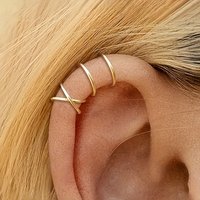 2 pieces/ear clip, simple and personalized layered ear hole free trendy lines, couple ear buckle, ear accessory, unisex style