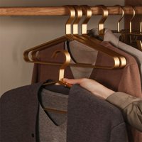 Luxury-luxury Style Thick Aluminum Alloy Clothes Hanger Clothes Rack for Men Household Clothes Holder Adult Clothing Support