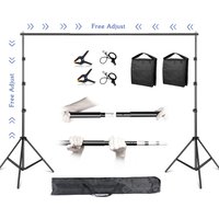 2,6 x 3 m/8,5 x 10 Fuß Foto-Video-Studio-Hintergrund-Hintergrundständer, verstellbares Teleskop-Hintergrundstützsystem mit Tragetasche