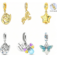 New 925 Sterling Silver Star Horse Charms Pendants For Women Fit Original Bracelet DIY Birthday Party Jewelry Gifts