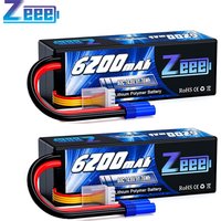 Zeee 4S 6200mAh Lipo Battery for RC Car 14.8V 80C Hardcase with EC5 Plug for FPV Drone Buggy Truggy Racing Hobby RC Model Parts