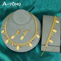 Nigeria Bridal Wedding Jewelry Set 24k Gold Plated Dubai Italian Colored Zirconia Butterfly Necklace Arabic Fashion Jewelrys