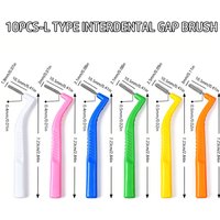 L-shaped Interdental Brushes 10PCS, Soft Bristle Dental Floss Brushes for Orthodontic Teeth & Wisdom Tooth Cleaning