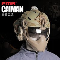 FMA Paintball Tactical Airsoft Caiman Ballistic Helmet -3mm anti fog goggles - foldable half face mask