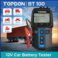 TOPDON BT100 Batterietester 12V Auto Digitaler Kfz-Diagnose-Batterietester Analysator Fahrzeug-Start- und Ladeprüfgerät