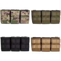 Triple medium 5.56 magazine bag, tactical vest magazine bag, M4 KYWI MAG magazine bag, tactical hunting airsoft equipment