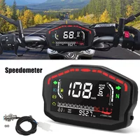 for1, 2,4 Cylinders Motorcycle Digital Board Dash Universal Motorbike Speedometer 0-14000r/min Odometer Gauge Gear Adjustable