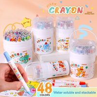 12/24/36/48 Color Silky Twistable Oil Paint Stick Crayons Washable Art Supplies Multicultural Pastel Gel Crayons Pencil Pastel
