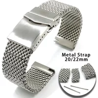 Metal Strap 20mm 22mm Stainless Steel Band Milanese Wristband Quick Release Bracelet Universal Replacement Belt for Man Woman