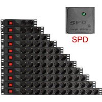2/12 Unit PDU Network Cabinet Rack Power Strip Distribution 16A 250V European Standard Socket Outlet with Switch SPD 2M wire