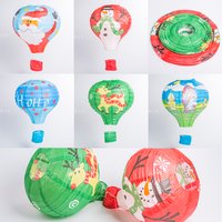 25/30/40cm Santa Claus Elk Hot Air Balloon Paper Lantern Lampshade DIY Crafts Ceiling Hanging Xmas Decorations Party Supplies