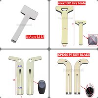 keychannel 10pcs/bag Car Smart Key Blade Keyless Fob Emergency Insert Key Blank for Leapmotor ZEEKR 001 XPENG P7 Li Auto L1 L9