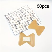 50pcs Flexible Fabric Bandages Woven Fabric Finger Bandage Adhesive Bandages for Care and to Protect Wounds
