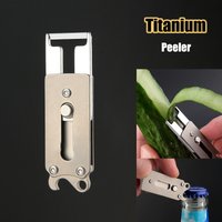 Mini Titanium Alloy Small Planing Knife Bottle Opener Portable Key Chain Pendant Outdoor Camping Multifunctional Tool Melon Peel