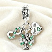 Original Charm 925 Silver Tree of Life Family Pendnat Fit Bracelet Necklace Diy Fashion Jewelry