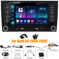 Autoradio 7 Zoll Touchscreen Android 15 DAB+ Player 2+64G GPS-Navigation Headunit für Audi A4 2000-2009 mit Unterstützung für Carplay und Android Auto SWC FM RDS WiFi Bluetooth