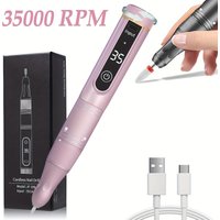 35000RPM Nail Drill Machine Professional Rechargeable Cordless Nail Sander Portable Electric Nail File Manicure Cutter Nail Art