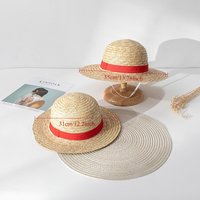 Straw Hat Anime Cosplay Prop Luffy Cap Role Play CartoonStrawhat Stage Performance Accessorie Sunshade Hat 31/35CM Birthday Gift