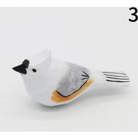 Desktop Ornament Cute Wood Carving Bird Mini Carving Small Bird Ornament Nordic-style Painting Wooden Bird Figurine Children's