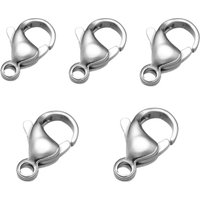 100pcs No Fade Stainless Steel Lobster Clasps Claw Clasps for DIY Earring Bracelet Necklace Jewelry Making Supplies Findings