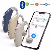 New Best Rechargeable Bluetooth ear Hearing Aid Adjustable Tone Sound Amplifier Portable Deaf Elderly digital BTE Hearing Aids
