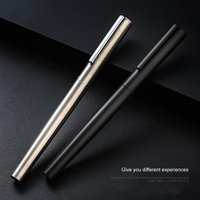 High Quality 0.38mm Extra Fine Nib Fountain Pen Stainless Steel Extremely Black Metal Business Office Writing Calligraphy Pens