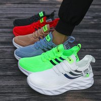 Men's Mesh Running Shoes Breathable Lightweight Sneakers Outdoor Mesh Black Running Shoes Athletic Jogging Tenis Walking Shoes