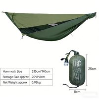 2026New Quick Setup Sun Shade Hammock with Mosquito Protection, Anti-Tipping Ridgeline Design for Single/Double Camping & Hiking