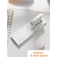 Japan Kokuyo Precision 8 Holes Ring Binder Hole Punch Portable Manual Office Binding Special for Loose Leaf Paper Punching Tool