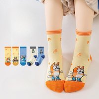 AliExpress bluey 5pcs Bluey Bingo Fashion Cute Socks Anime Characters Men and Women Outdoor Cycling Comfortable Socks Birthday Gifts