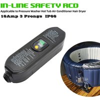 PRCD 16A Hot Tub Waterproof Ground Fault Circuit Interrupter Safety Plug for Safety Against Electric Shock Inline Circuit Breake