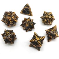7Pcs/Set Metall 3D Digital Solid Würfel Tischspiel Multipeople Interaktionsunterhaltung für Kinder Erwachsene Tragbares Spielzeug