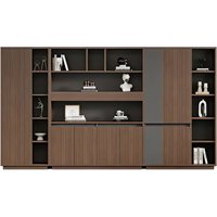 Bookcase File Data Wooden File Office Simple Storage Cabinet Office Display Cabinet Background Cabinet