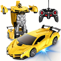 2-in-1 Electric Remote-Controlled Transformable Robot Model Racing Car Toy 360° Drift Rotation One-Button Transformation Childre