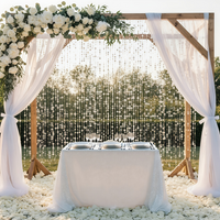 5pcs Silvery PVC Sequin Hanging Decorations | 5M Blink Dream Wedding, Wedding Porch Background Ornaments, Room Divider Blinds